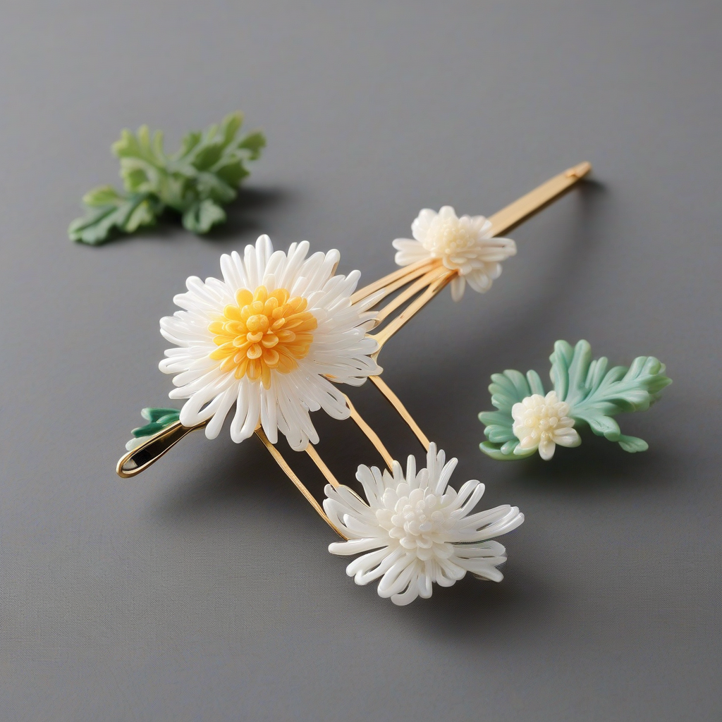 a hairpin with chrysanthemum design by मुफ्त एआई छवि जनरेटर - बिना लॉगिन के✨ | AIGAZOU