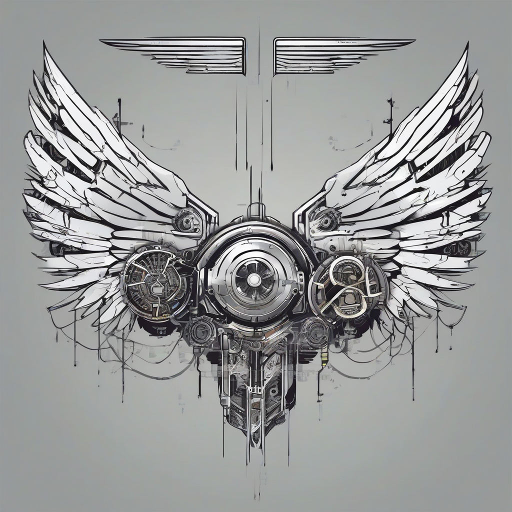 cyberpunk mechanical wings vector art by Générateur d'images par IA gratuit - Aucune connexion nécessaire✨ | AIGAZOU