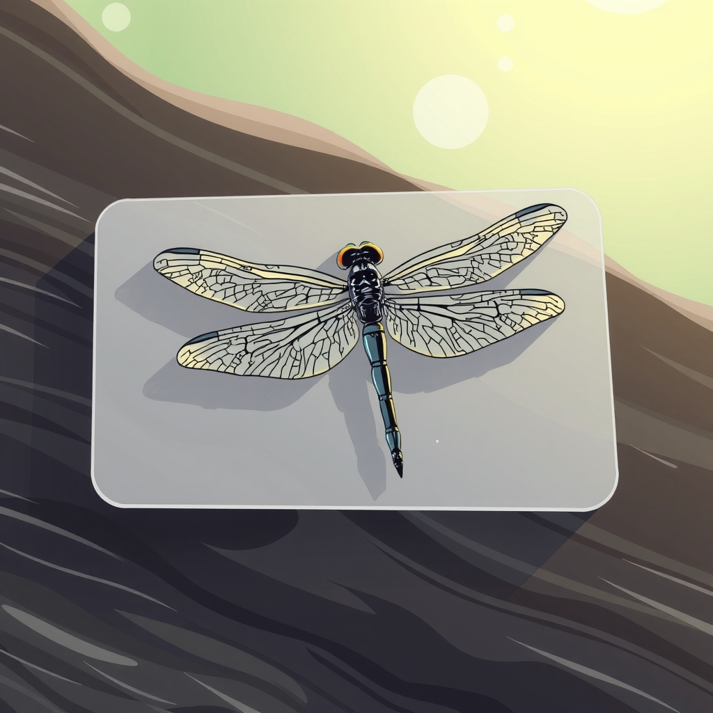 business card with transparent dragonfly by मुफ्त एआई छवि जनरेटर - बिना लॉगिन के✨ | AIGAZOU