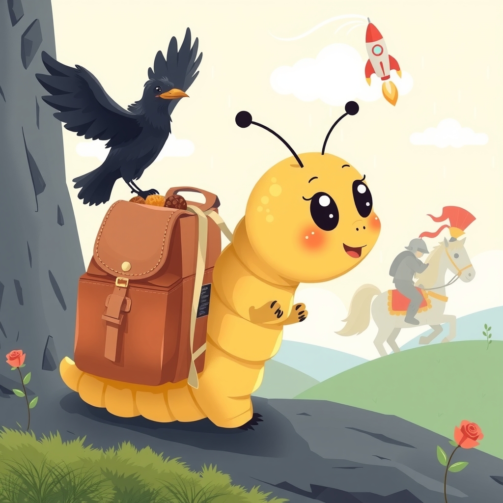 cute caterpillar backpack raisins raven rocket cloud knight horse rose by मुफ्त एआई छवि जनरेटर - बिना लॉगिन के✨ | AIGAZOU