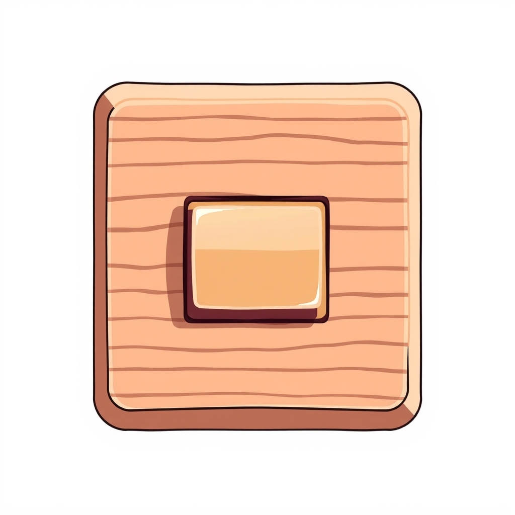 square push switch wood texture no shadow by मुफ्त एआई छवि जनरेटर - बिना लॉगिन के✨ | AIGAZOU