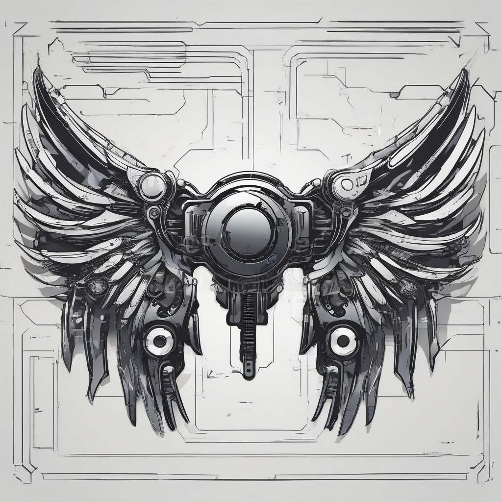 cyberpunk mechanical wings vector art by मुफ्त एआई छवि जनरेटर - बिना लॉगिन के✨ | AIGAZOU