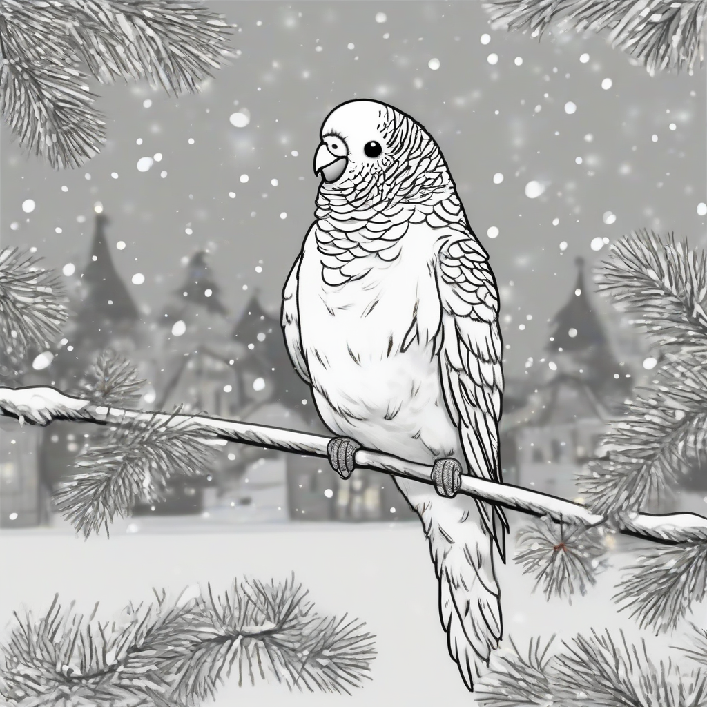 christmas dressed budgie greeting in landscape by मुफ्त एआई छवि जनरेटर - बिना लॉगिन के✨ | AIGAZOU