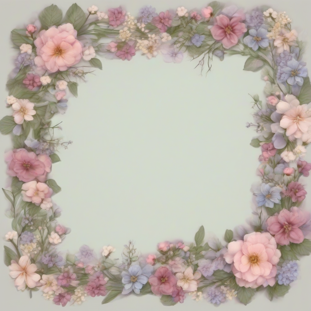 frame of small romantic flowers by मुफ्त एआई छवि जनरेटर - बिना लॉगिन के✨ | AIGAZOU