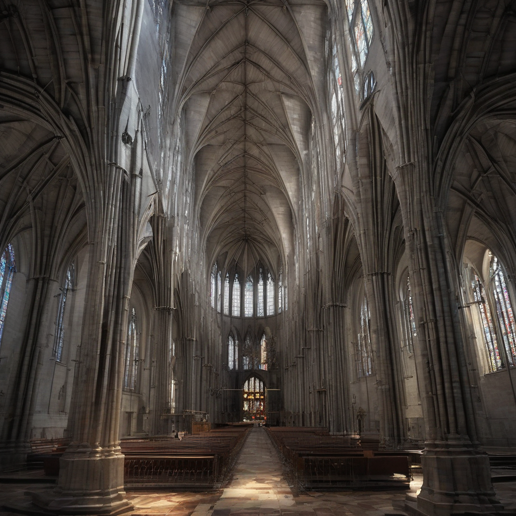 gothic cathedral interior with open sky by मुफ्त एआई छवि जनरेटर - बिना लॉगिन के✨ | AIGAZOU