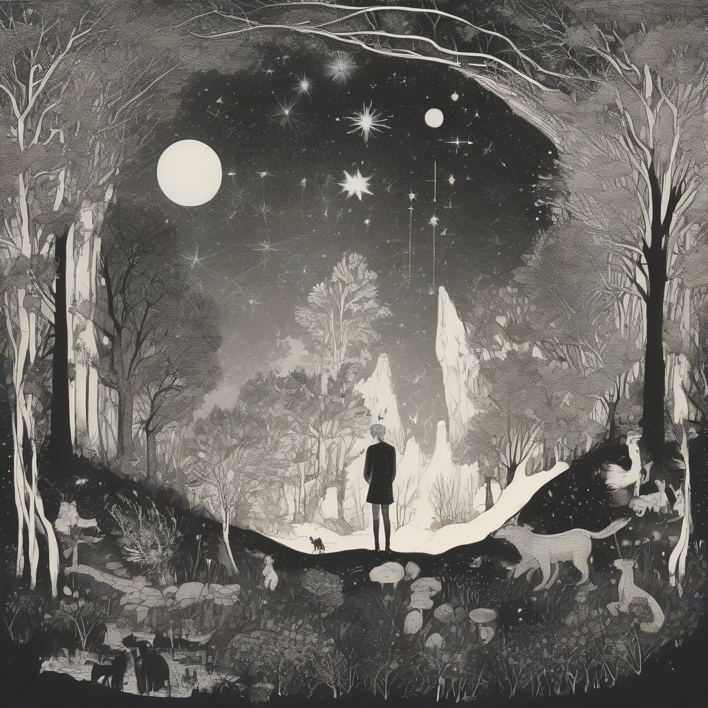 forest astronomy queer fairy tales by Générateur d'images par IA gratuit - Aucune connexion nécessaire✨ | AIGAZOU