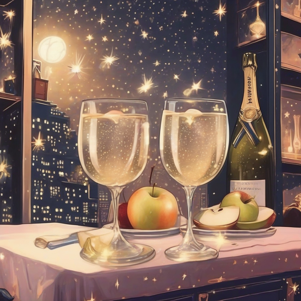 a large apple on wallpaper with mystical drink by मुफ्त एआई छवि जनरेटर - बिना लॉगिन के✨ | AIGAZOU