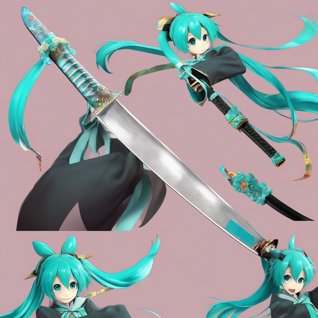 hatsune miku japanese sword by मुफ्त एआई छवि जनरेटर - बिना लॉगिन के✨ | AIGAZOU