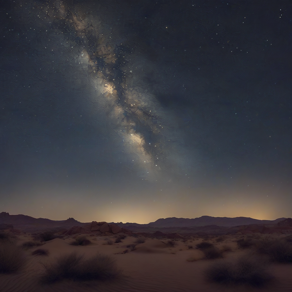 desert starry sky by Générateur d'images par IA gratuit - Aucune connexion nécessaire✨ | AIGAZOU