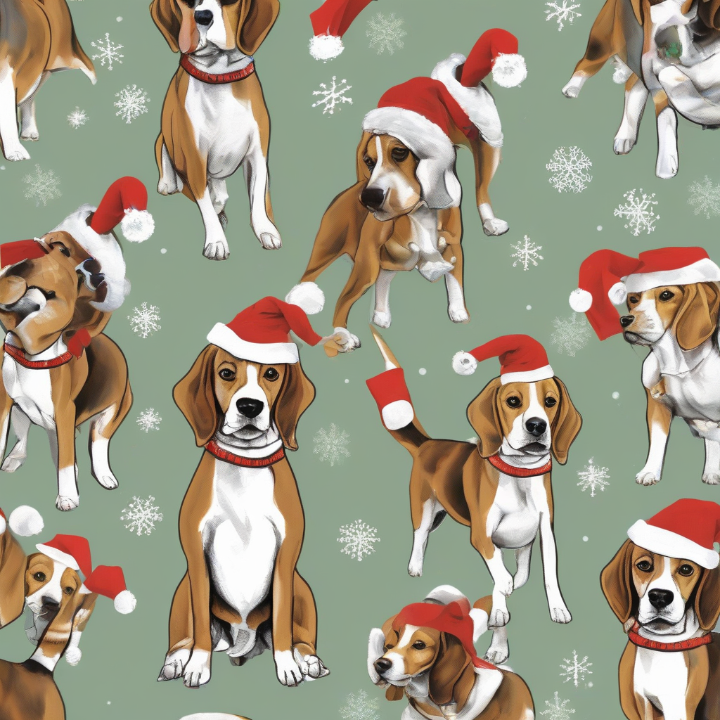 beagle christmas by मुफ्त एआई छवि जनरेटर - बिना लॉगिन के✨ | AIGAZOU