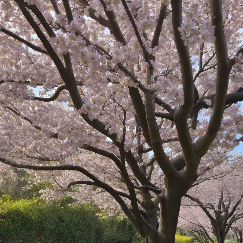 flowering trees by 免费AI图像生成工具 | AIGAZOU