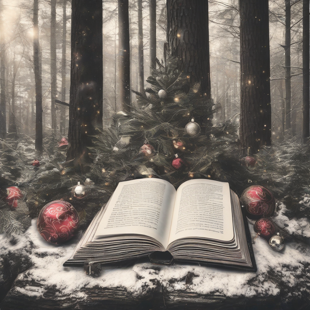 wald buch lesen weihnachten unkitschig by मुफ्त एआई छवि जनरेटर - बिना लॉगिन के✨ | AIGAZOU