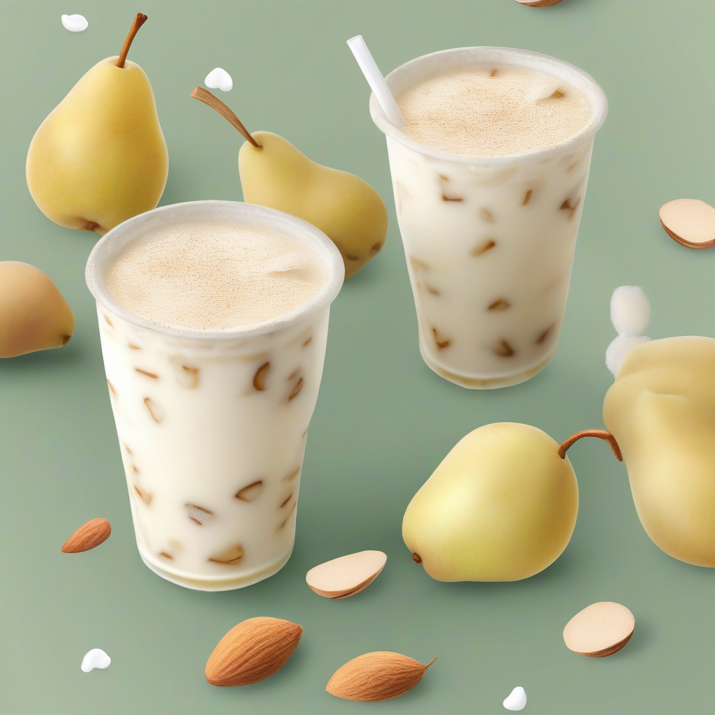 jade bamboo almond snow pear milk tea by मुफ्त एआई छवि जनरेटर - बिना लॉगिन के✨ | AIGAZOU