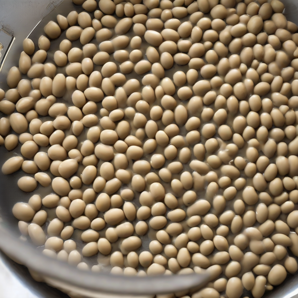 drain soaked soybeans on a strainer by मुफ्त एआई छवि जनरेटर - बिना लॉगिन के✨ | AIGAZOU