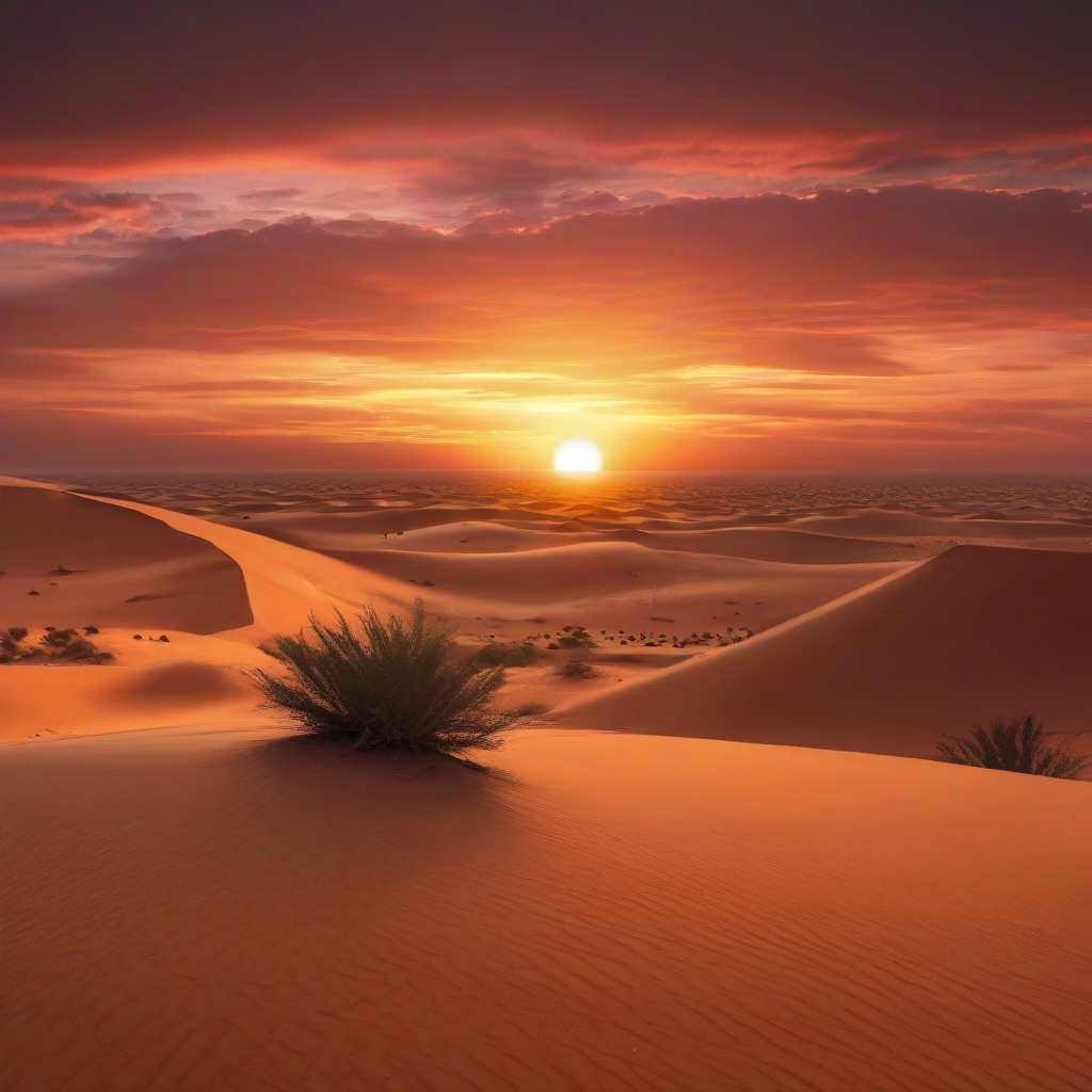 sahara desert sunset by मुफ्त एआई छवि जनरेटर - बिना लॉगिन के✨ | AIGAZOU