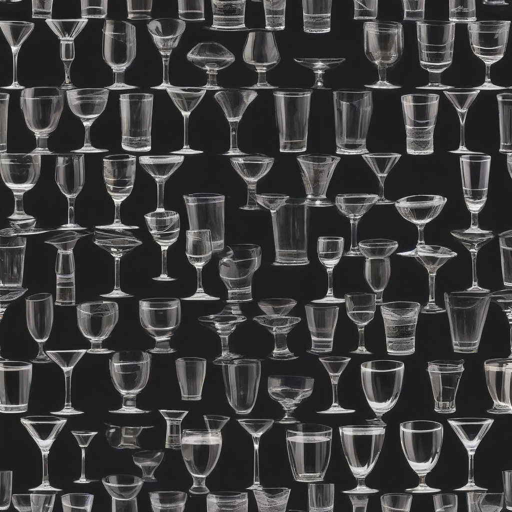 drink glasses lined up on black background by मुफ्त एआई छवि जनरेटर - बिना लॉगिन के✨ | AIGAZOU