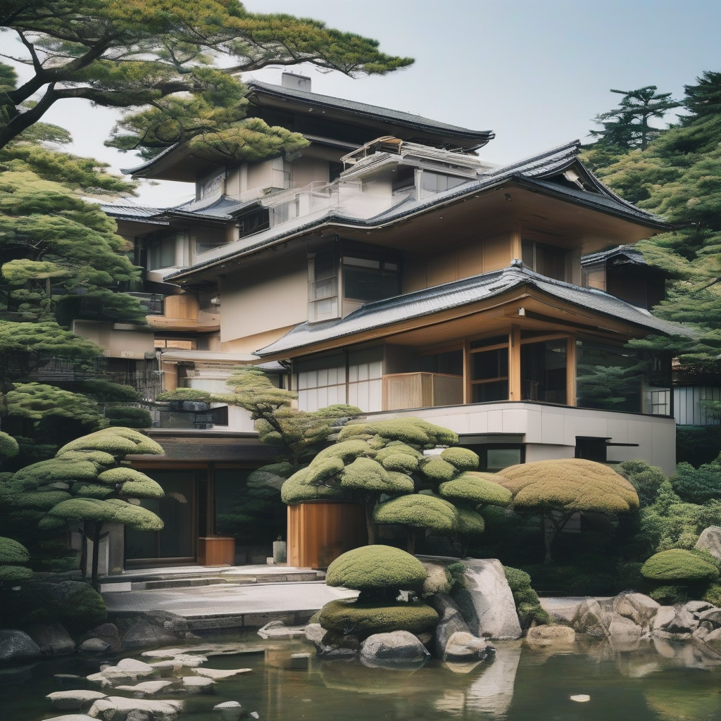 modern japanese rich house by Générateur d'images par IA gratuit - Aucune connexion nécessaire✨ | AIGAZOU