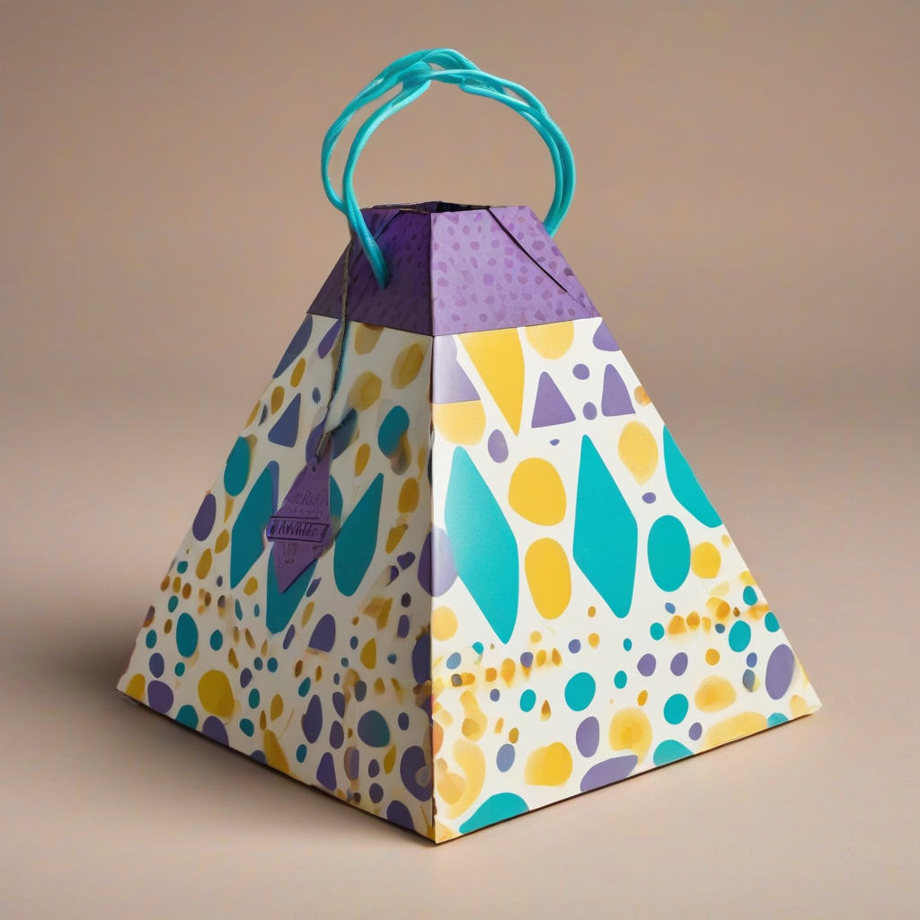 pyramid shaped snack package with handle and vertical box by Générateur d'images par IA gratuit - Aucune connexion nécessaire✨ | AIGAZOU