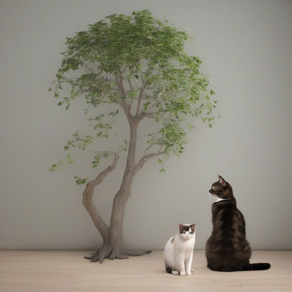 future tree next to cat by Générateur d'images par IA gratuit - Aucune connexion nécessaire✨ | AIGAZOU