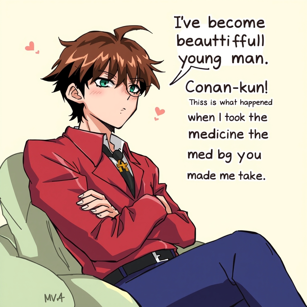 became a beautiful boy conan kun medicine by मुफ्त एआई छवि जनरेटर - बिना लॉगिन के✨ | AIGAZOU