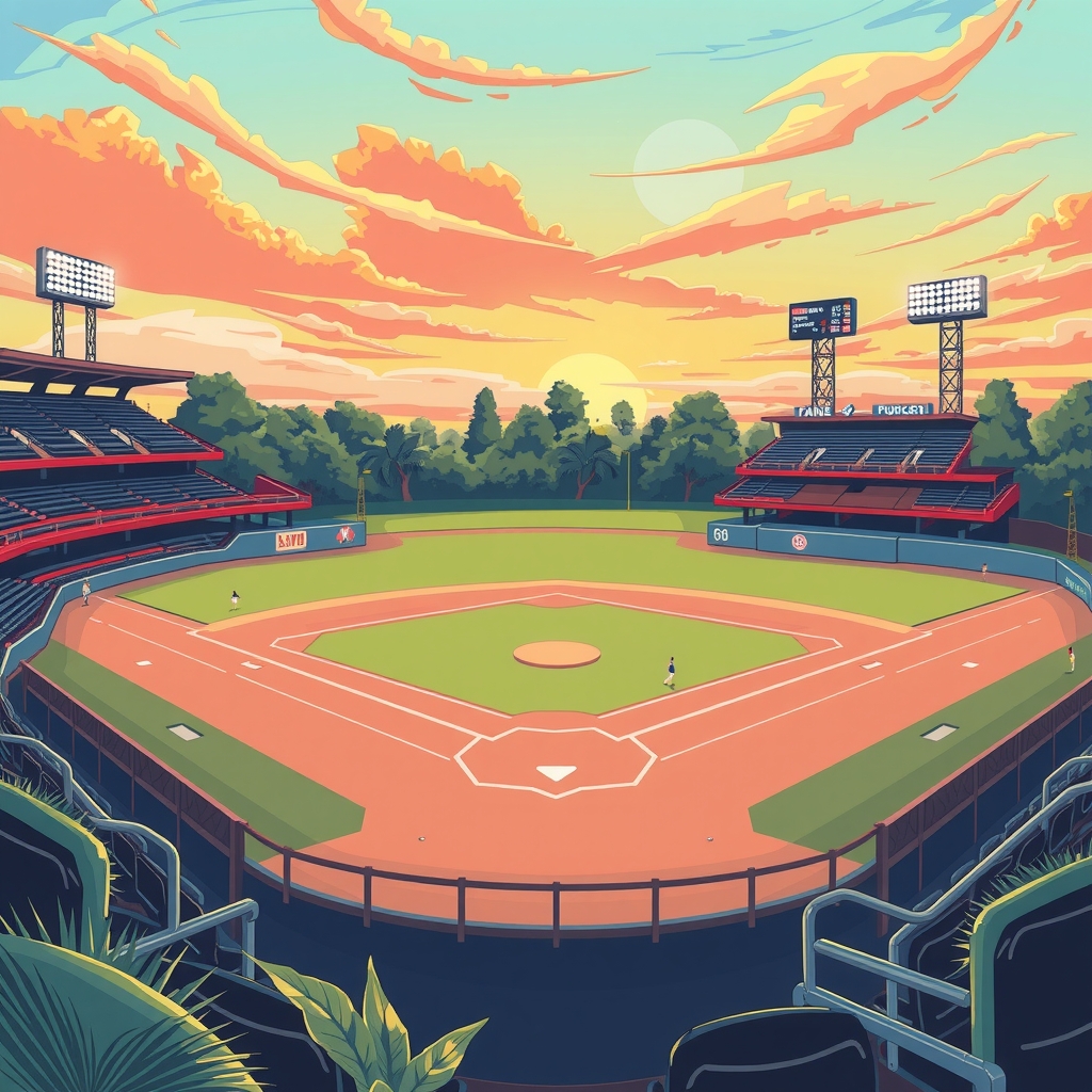 baseball field backscreen by Générateur d'images par IA gratuit - Aucune connexion nécessaire✨ | AIGAZOU