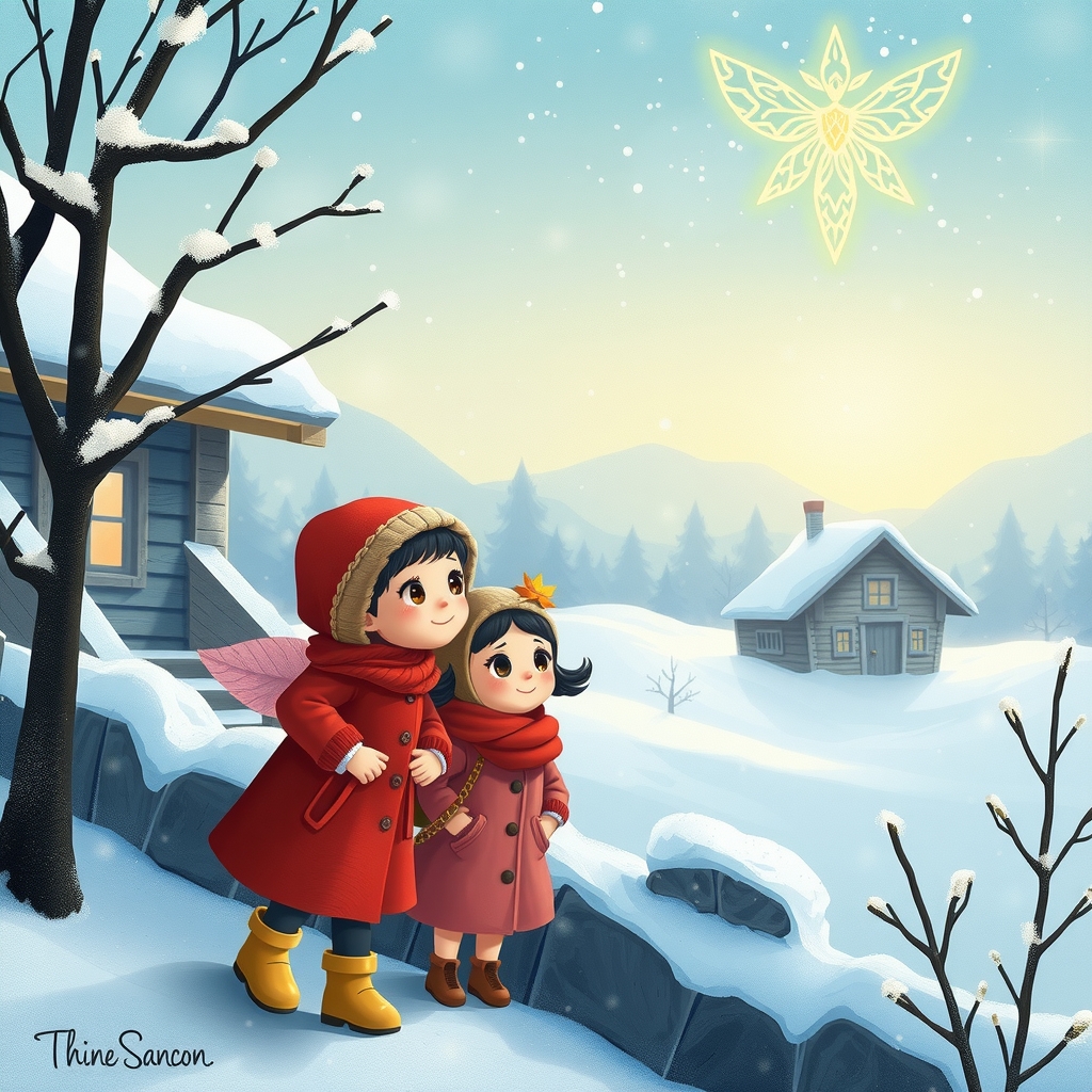 a magical christmas in a snowy village by मुफ्त एआई छवि जनरेटर - बिना लॉगिन के✨ | AIGAZOU