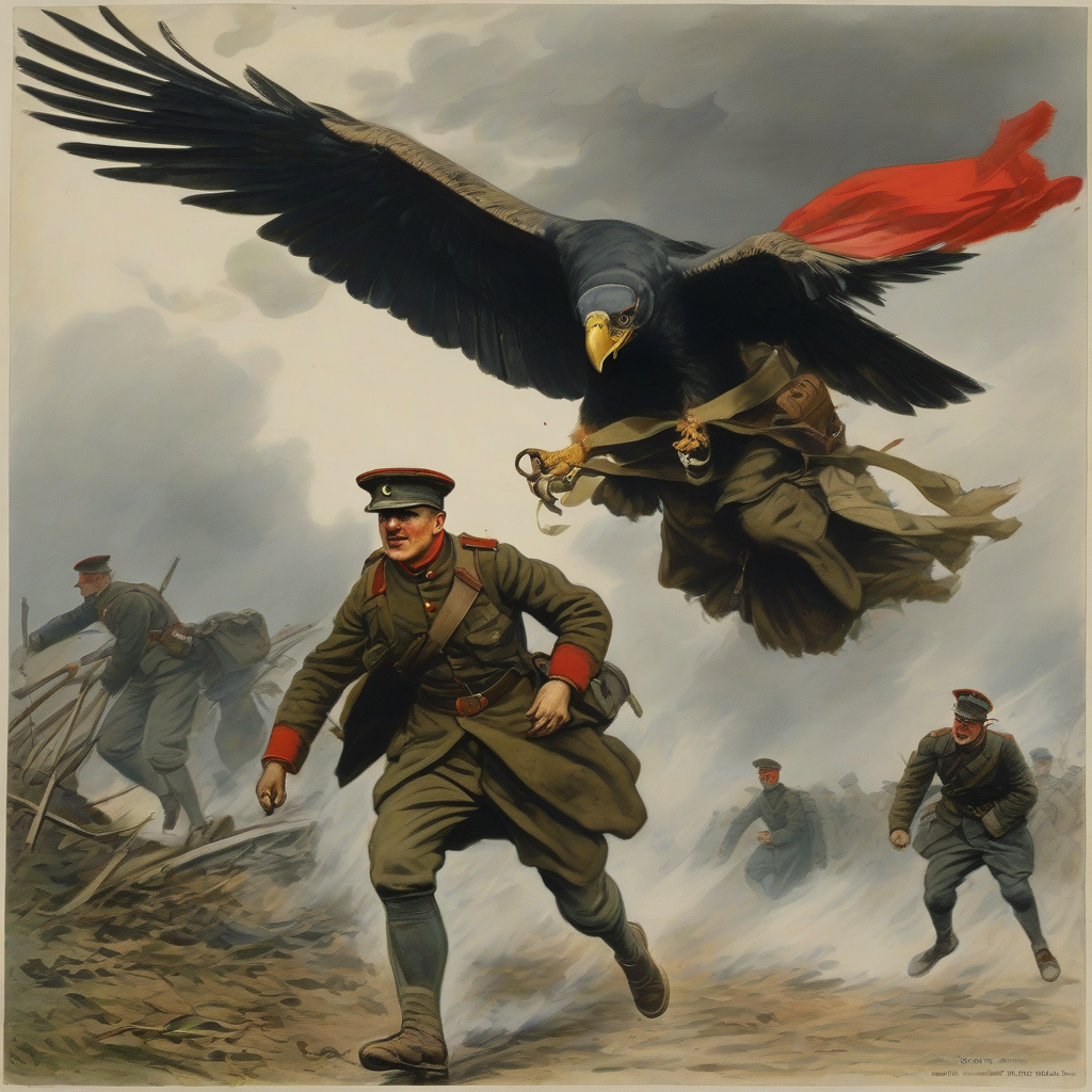 dramatic symbolic propaganda scene during ww1 by Générateur d'images par IA gratuit - Aucune connexion nécessaire✨ | AIGAZOU