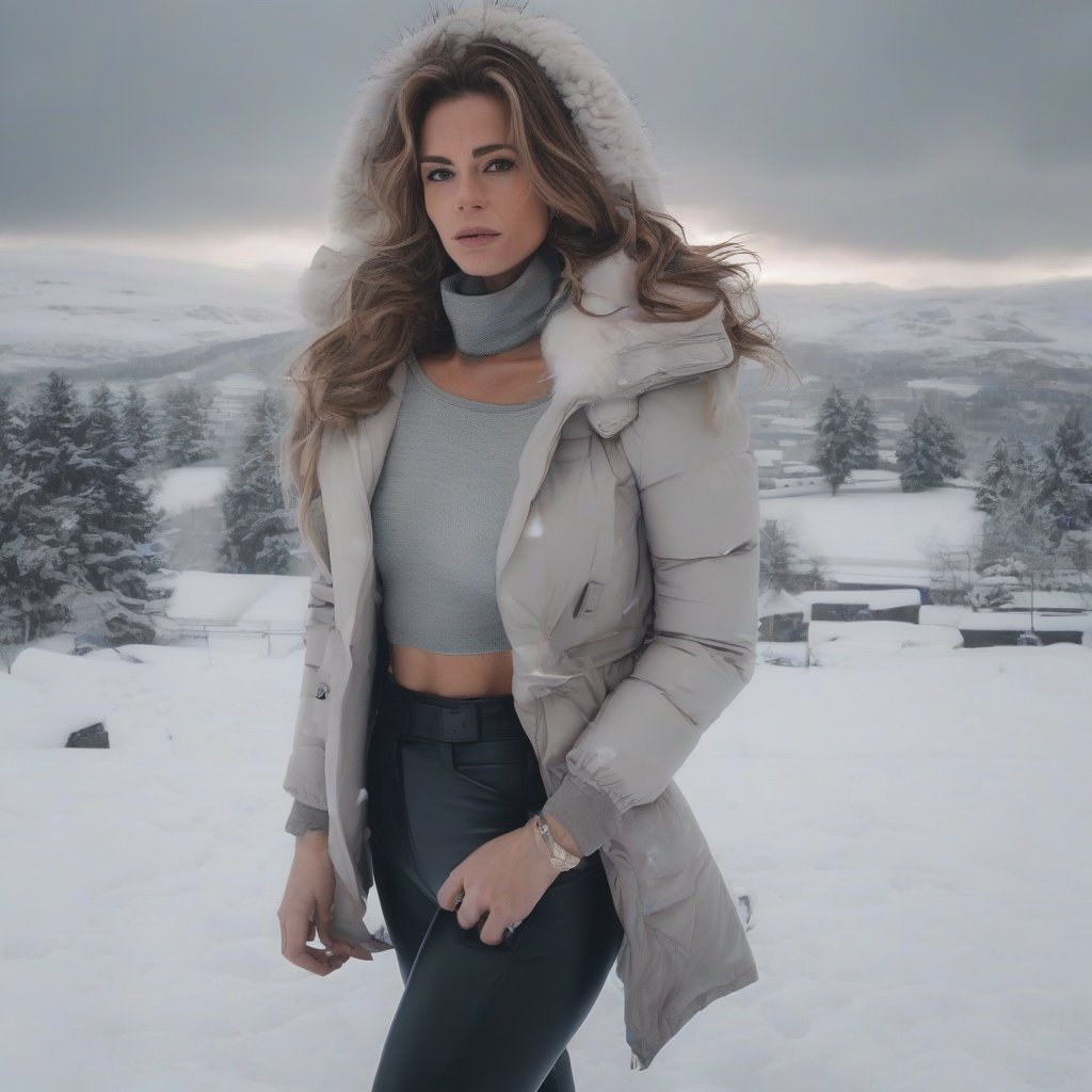 woman in snow with tight clothing by Générateur d'images par IA gratuit - Aucune connexion nécessaire✨ | AIGAZOU