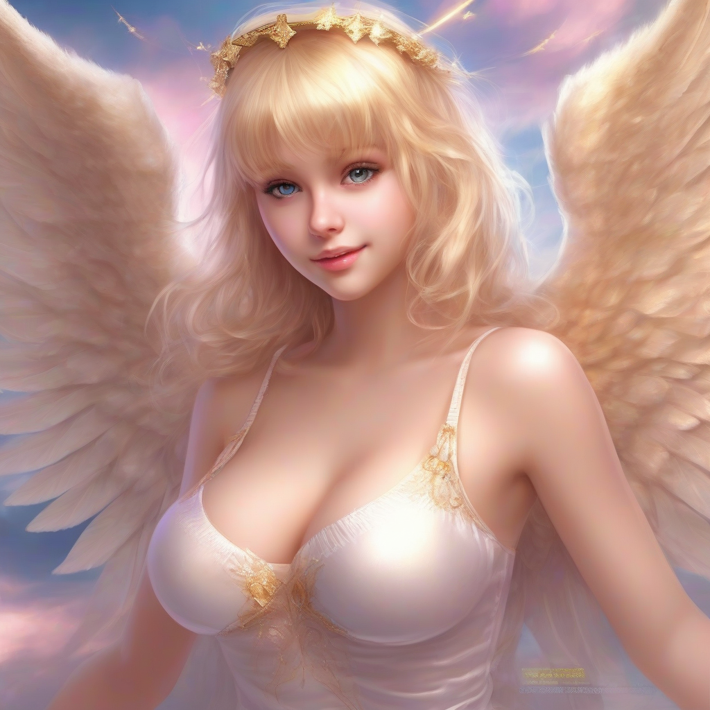 beautiful teenage female angel with translucent pink wings by मुफ्त एआई छवि जनरेटर - बिना लॉगिन के✨ | AIGAZOU