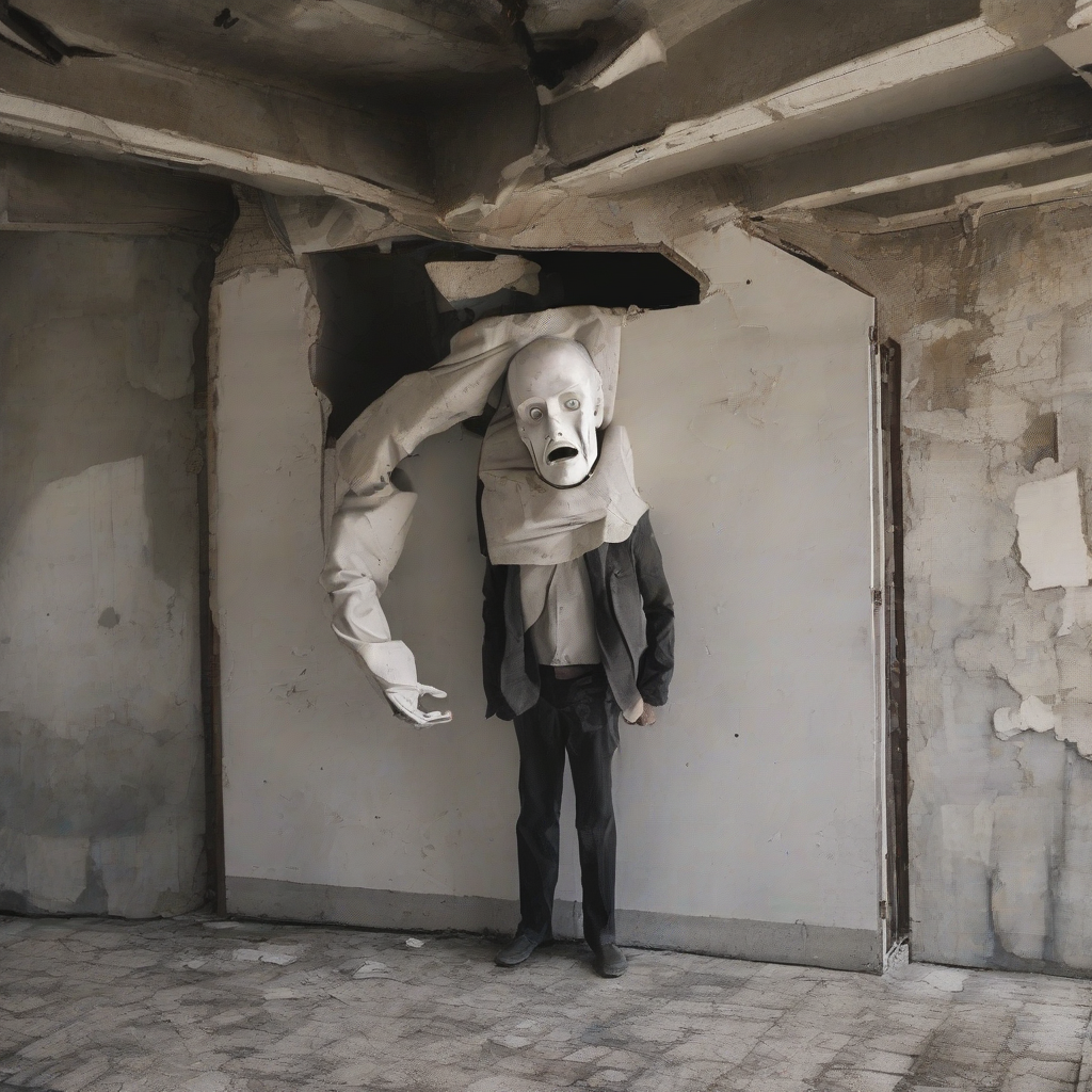 deformed man in a deformed building by मुफ्त एआई छवि जनरेटर - बिना लॉगिन के✨ | AIGAZOU