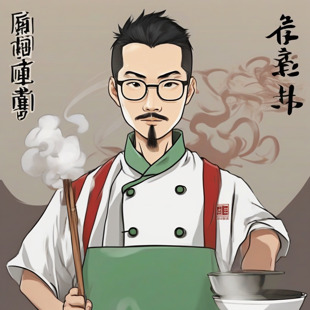 asian man wearing chinese chef uniform with cartoon style by Générateur d'images par IA gratuit - Aucune connexion nécessaire✨ | AIGAZOU