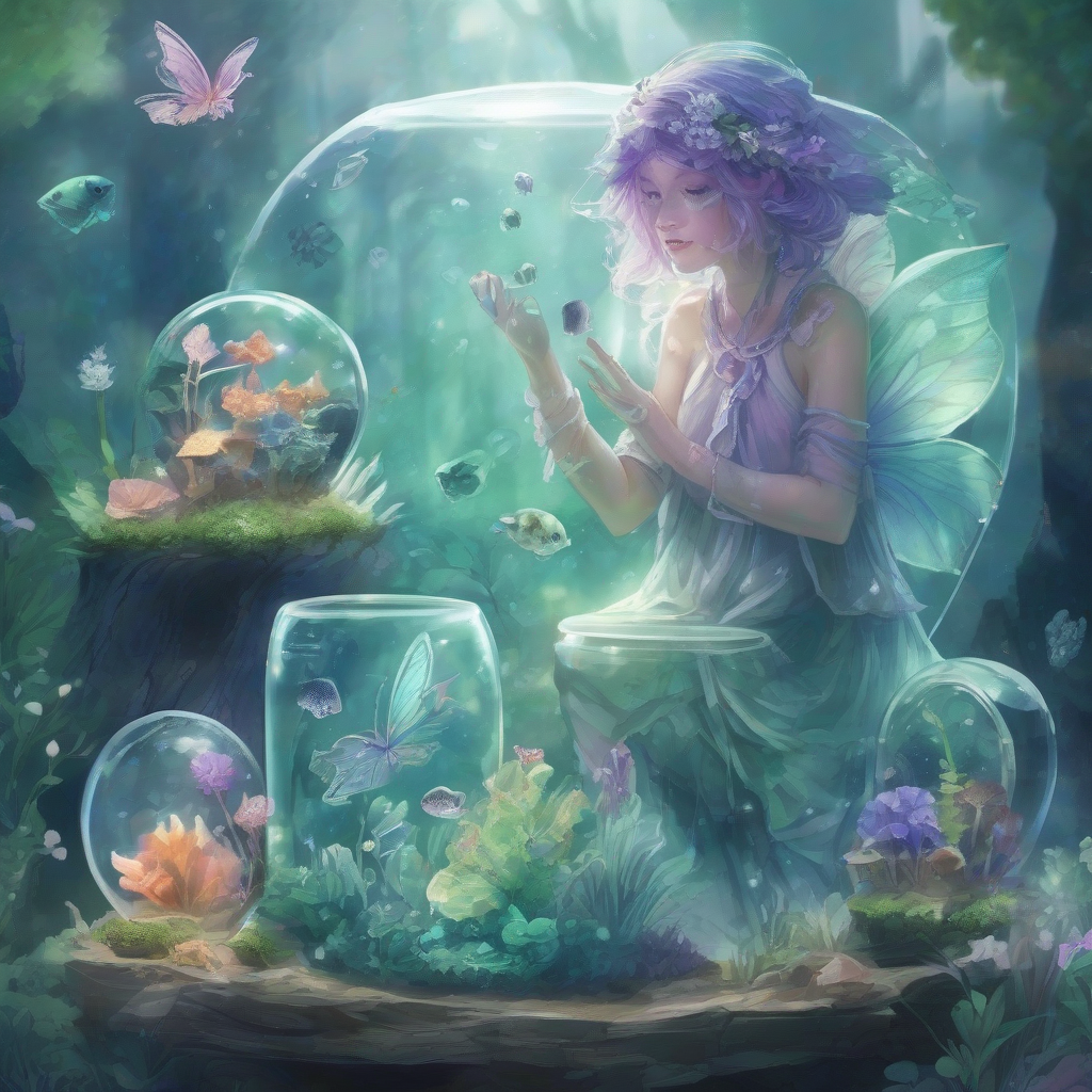 fairy of fluorite and aquarium in the forest by मुफ्त एआई छवि जनरेटर - बिना लॉगिन के✨ | AIGAZOU