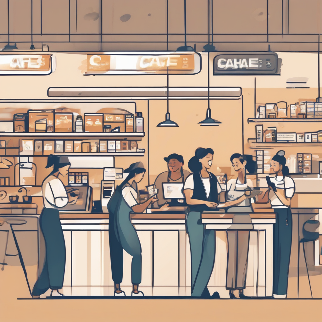 illustration vector art cafe employees by मुफ्त एआई छवि जनरेटर - बिना लॉगिन के✨ | AIGAZOU