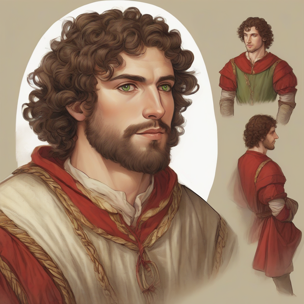 a brown haired man with green eyes in the 15th 16th century by Générateur d'images par IA gratuit - Aucune connexion nécessaire✨ | AIGAZOU