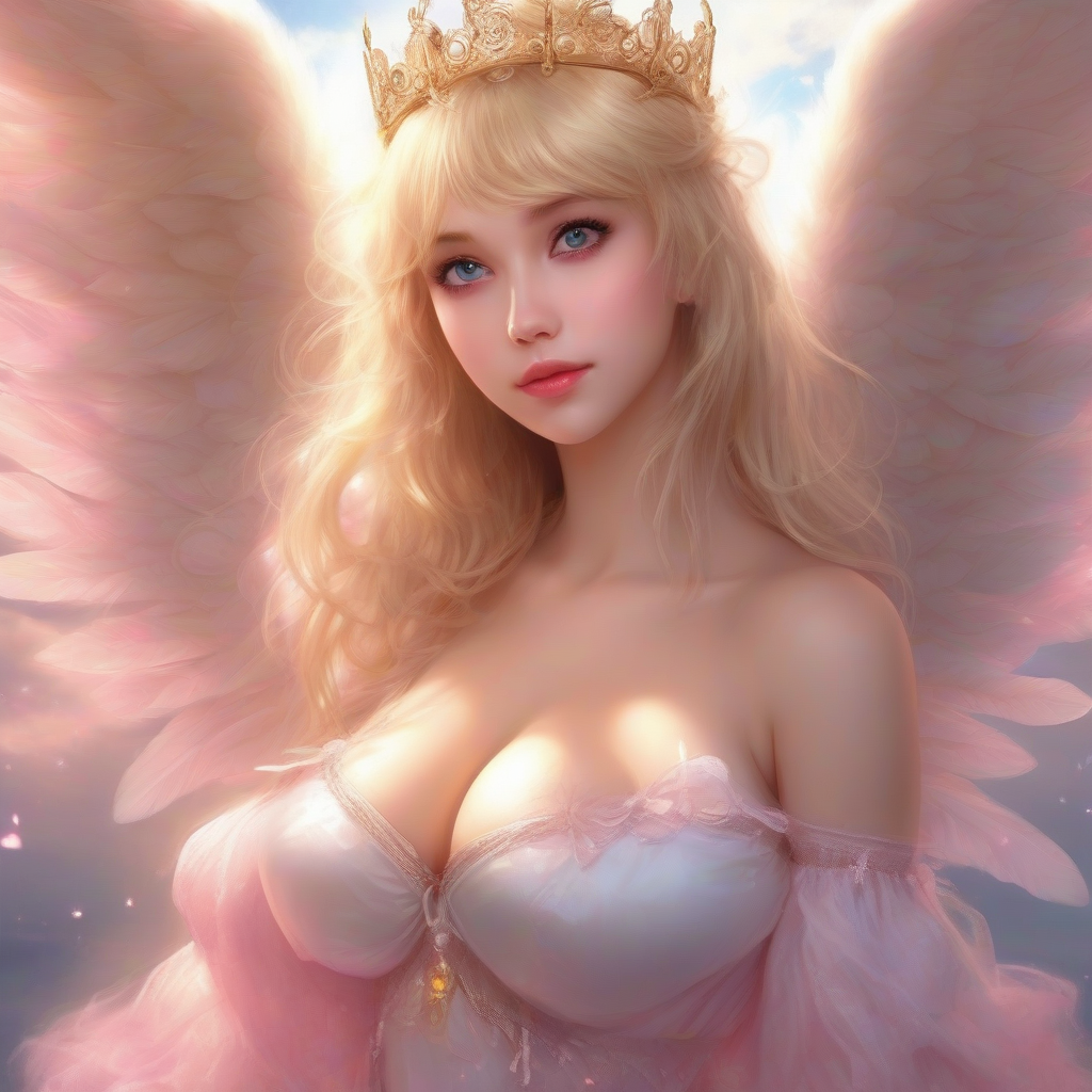 beautiful teenage angel with fluffy wings by Générateur d'images par IA gratuit - Aucune connexion nécessaire✨ | AIGAZOU