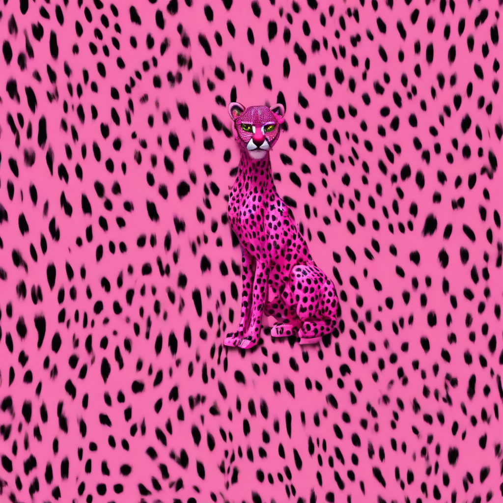 pink kitsch style leopard print by मुफ्त एआई छवि जनरेटर - बिना लॉगिन के✨ | AIGAZOU