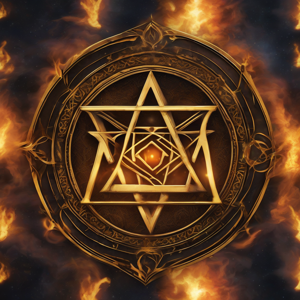 hyperrealistic hebrew tetragrammaton golden flames by मुफ्त एआई छवि जनरेटर - बिना लॉगिन के✨ | AIGAZOU