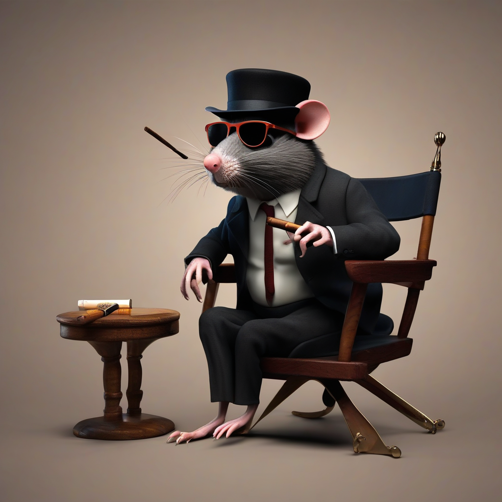 rat with dark glasses hat and cigar by Générateur d'images par IA gratuit - Aucune connexion nécessaire✨ | AIGAZOU