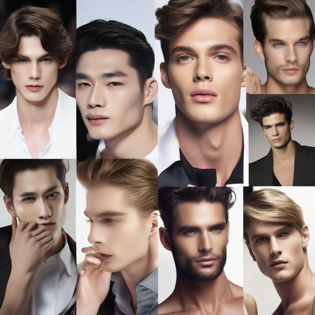 top models in the male cosmetics industry by मुफ्त एआई छवि जनरेटर - बिना लॉगिन के✨ | AIGAZOU