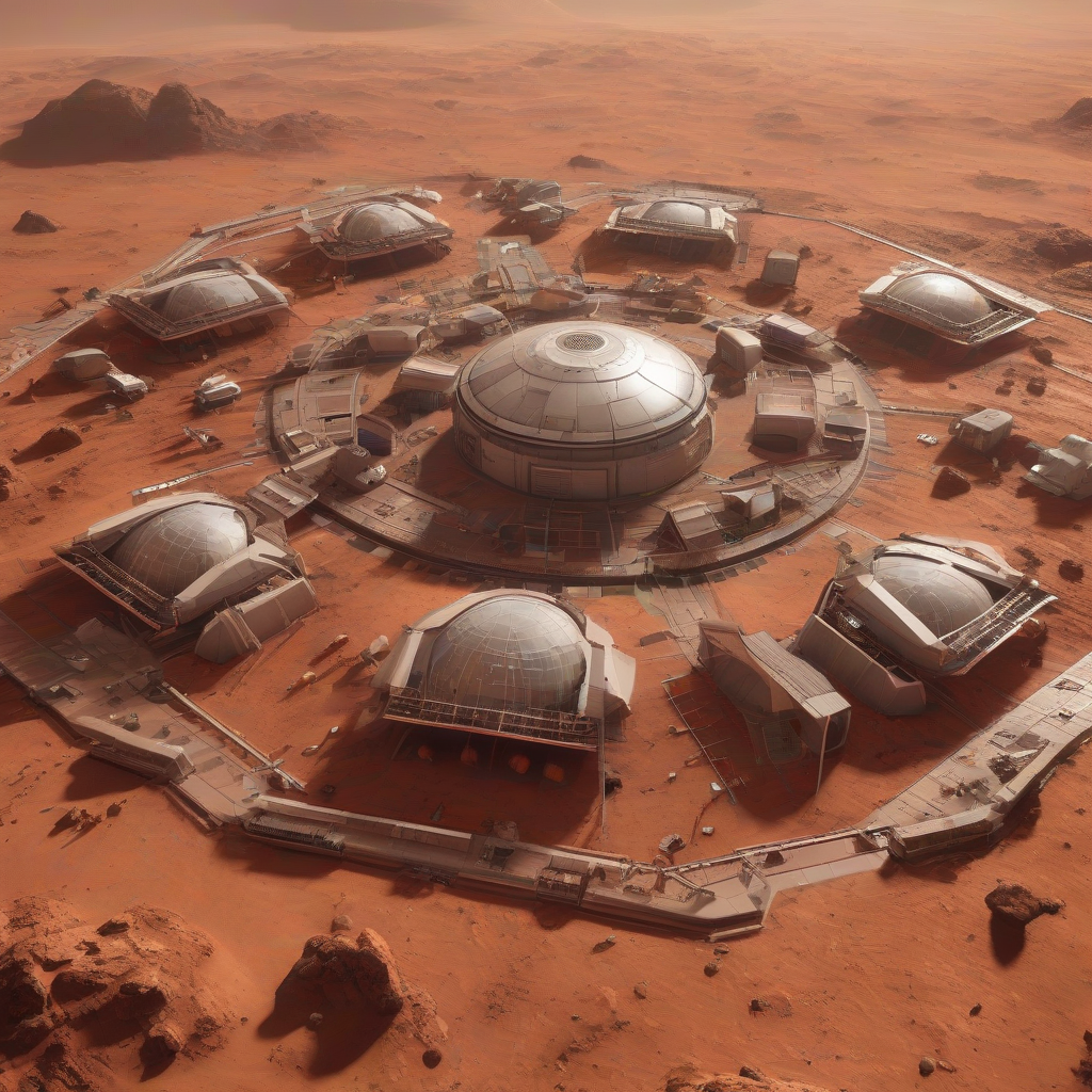 large mars base by मुफ्त एआई छवि जनरेटर - बिना लॉगिन के✨ | AIGAZOU