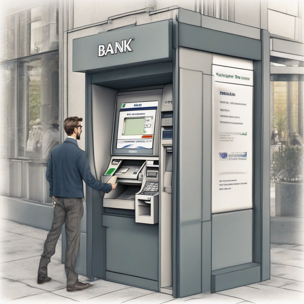 transfer at bank atm by Générateur d'images par IA gratuit - Aucune connexion nécessaire✨ | AIGAZOU