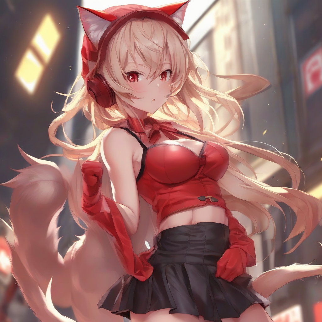 anime style cat girl with large breasts by मुफ्त एआई छवि जनरेटर - बिना लॉगिन के✨ | AIGAZOU