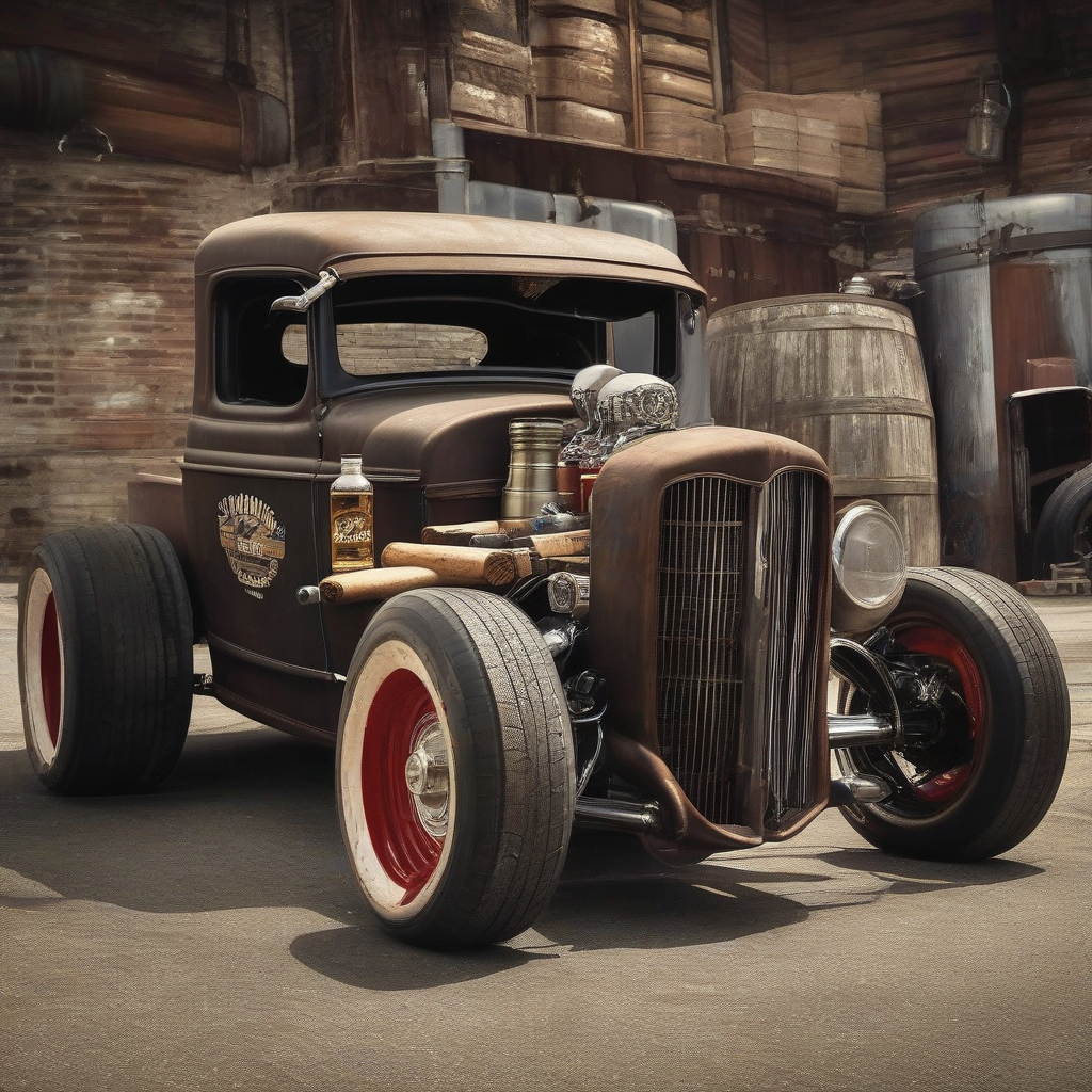 rat rod whiskey and cigars by मुफ्त एआई छवि जनरेटर - बिना लॉगिन के✨ | AIGAZOU