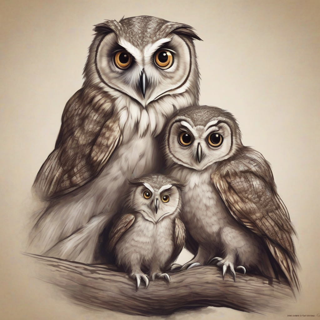 owl mother with child in harry potter style by मुफ्त एआई छवि जनरेटर - बिना लॉगिन के✨ | AIGAZOU