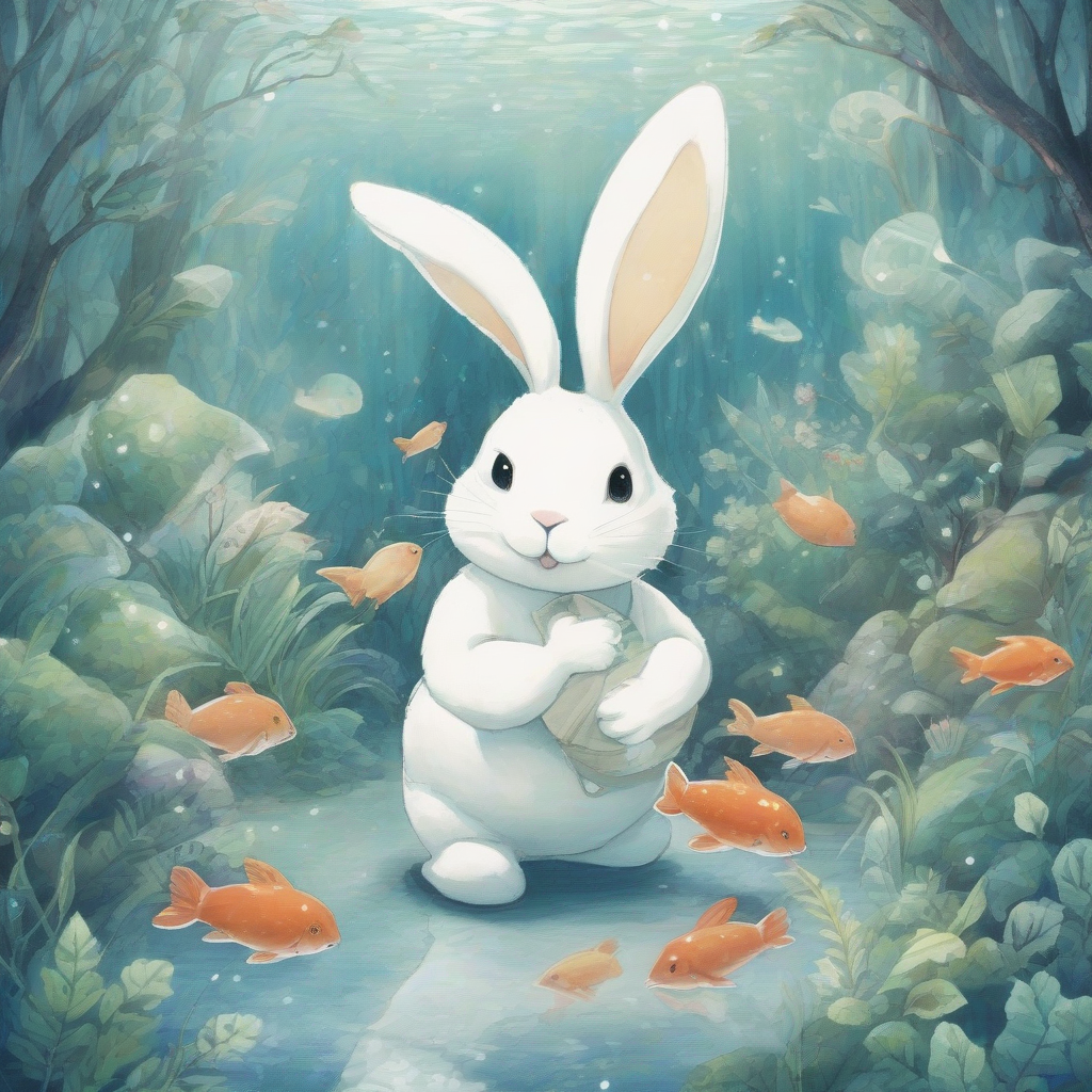 snow rabbit and aquarium in the forest by मुफ्त एआई छवि जनरेटर - बिना लॉगिन के✨ | AIGAZOU