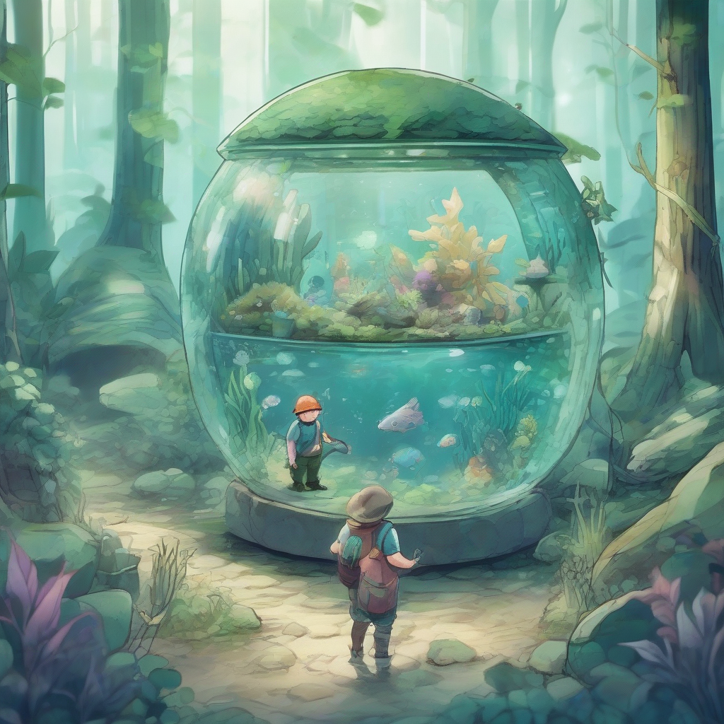 florite dwarf and aquarium in the forest by मुफ्त एआई छवि जनरेटर - बिना लॉगिन के✨ | AIGAZOU