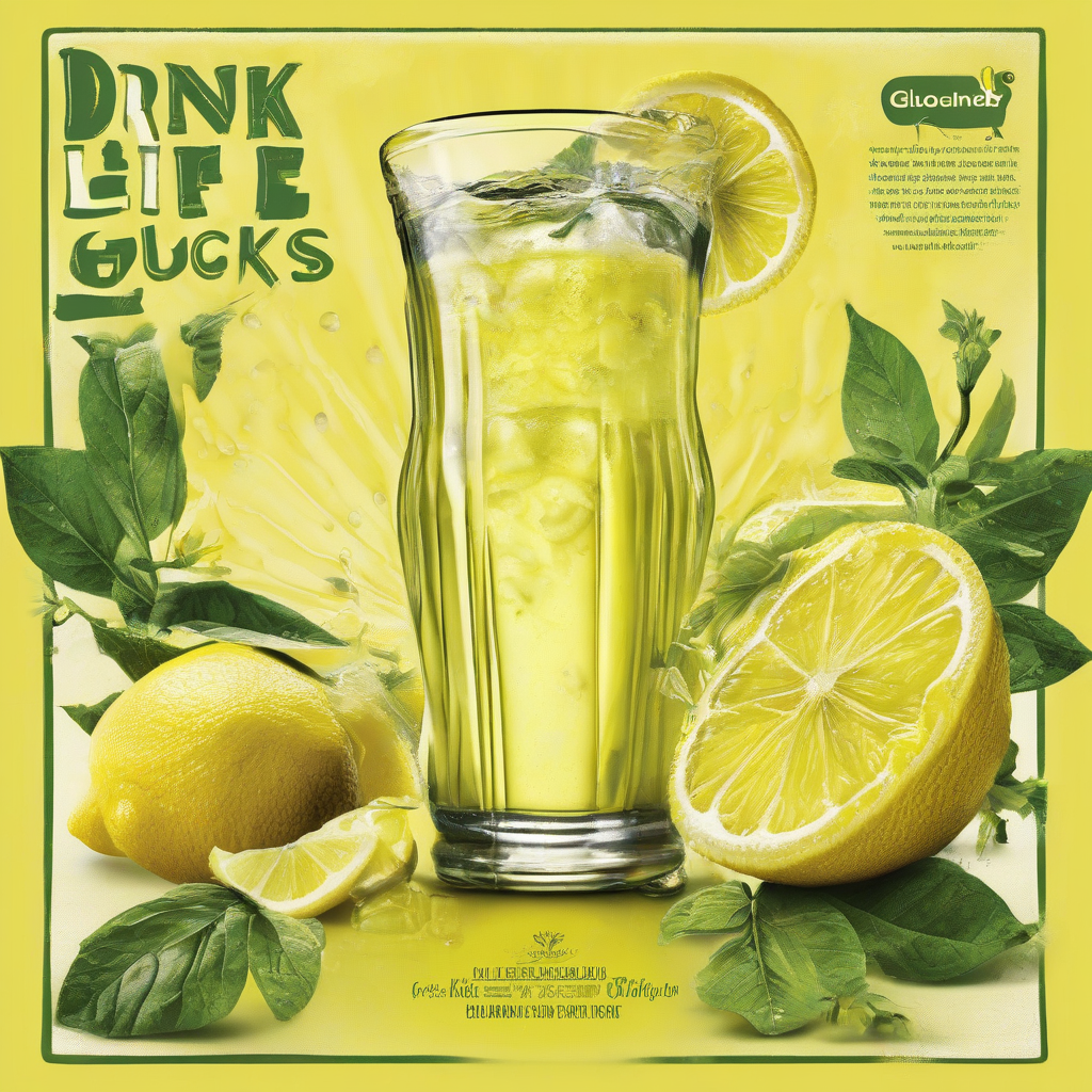 drink life gloucks lemonade ad by मुफ्त एआई छवि जनरेटर - बिना लॉगिन के✨ | AIGAZOU