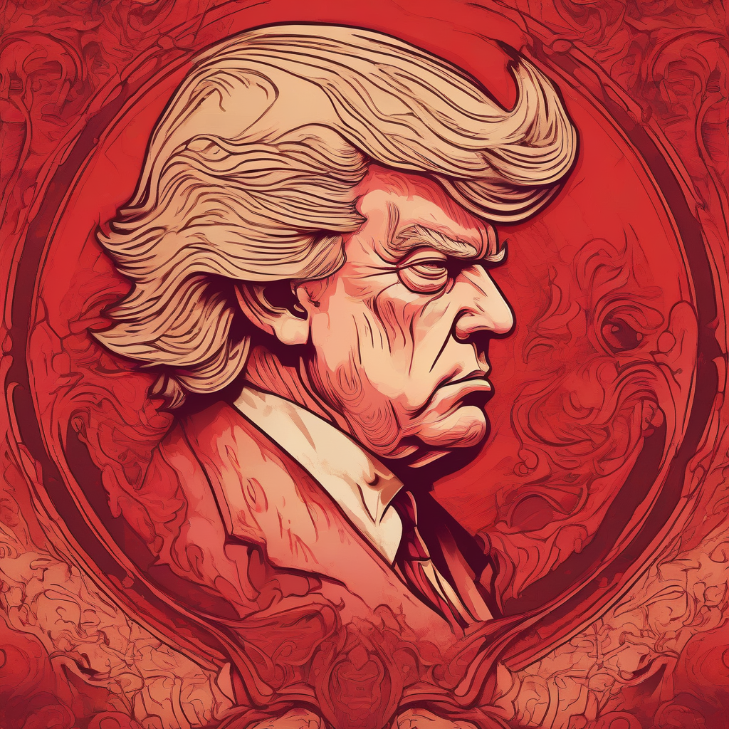 donald trump demon youth style red background by मुफ्त एआई छवि जनरेटर - बिना लॉगिन के✨ | AIGAZOU