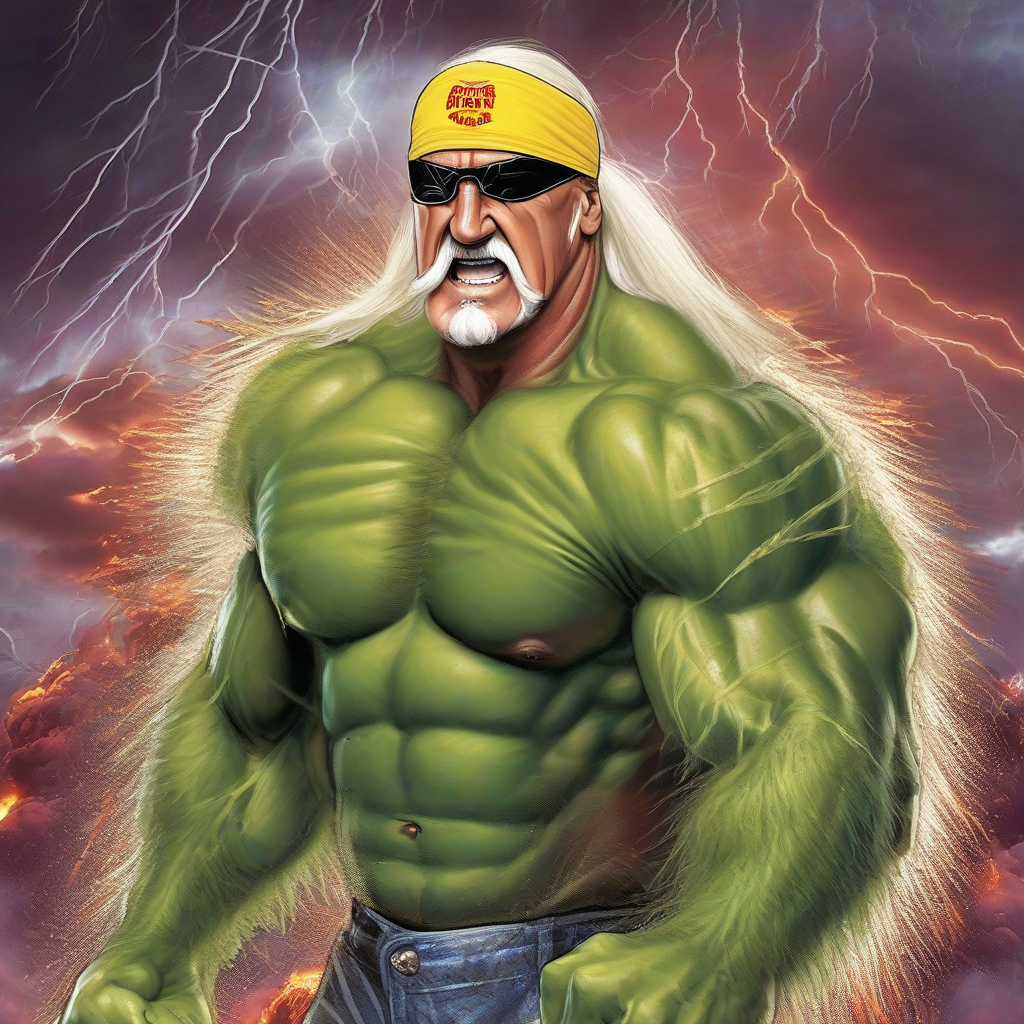 hulk hogan hurricane by मुफ्त एआई छवि जनरेटर - बिना लॉगिन के✨ | AIGAZOU