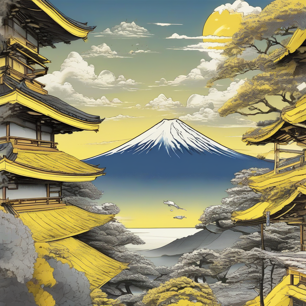 mt fuji and doctor yellow images by मुफ्त एआई छवि जनरेटर - बिना लॉगिन के✨ | AIGAZOU